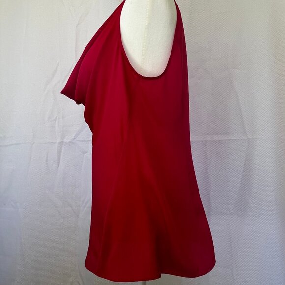 Ann Taylor Red Cowl Neck Back Zipper Sleeveless Top 8 - Picture 2 of 8